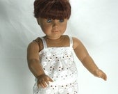 White Eyelet Camisole Tap Pants fits 18 in American Girl Doll
