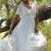 Maxi wedding dress with lace sleeves