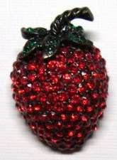 Weiss Brooch Vintage Jewelry Signed with Ruby Red and Emerald Green Rhinestones