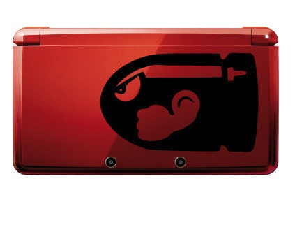 Mario Bullet Bill Vinyl Decal - DS / lite / XL / 3DS / iPad / tablet / car / laptop