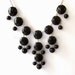 Black (A) - Big Size Smooth Bubble Statement Necklace - Silver Tone ( D731-C65A )