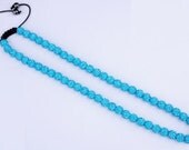 WOW 56 X10MM  Crystal stones Pave Disco Ball Rhinestone Crystal Beads Macrame Necklace  / Sky Blue