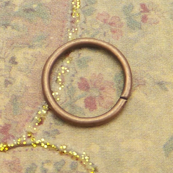 Antique Copper Open Iron Jump Ring, 18 Gauge Unsoldered 10.5mm, 100 Pieces - 1044JR1