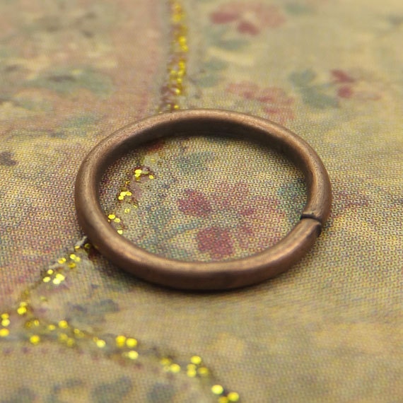 Antique Copper Open Iron Jump Ring, 18 Gauge Unsoldered 10.5mm, 100 Pieces - 1044JR1