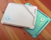 Vintage Farmhouse ShabbyChic Wooden Handmade Handpainted Snack Tray