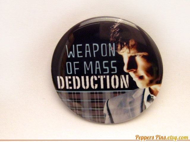 Sherlock - Weapon of Mass Deduction 2" Pinback Button