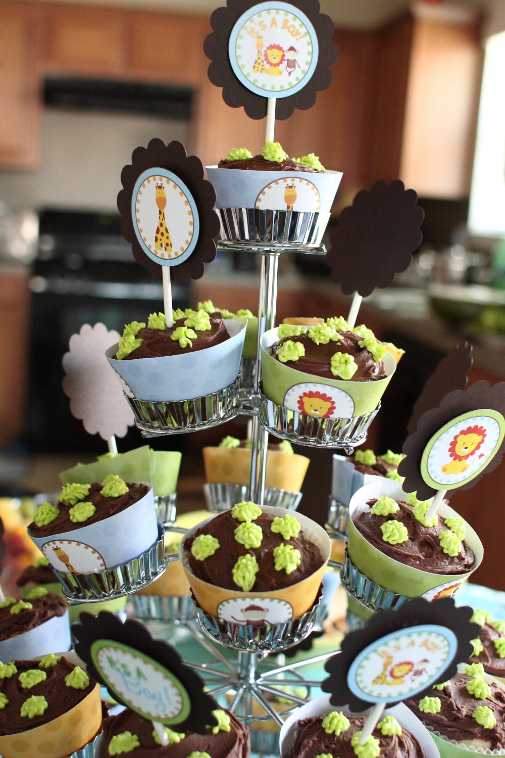 Baby Shower Cupcake Toppers DIY Printable File