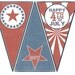 Patriotic 4th of July DIY Party Pack Decorations Invitation Cupcake Toppers Banner Straw Flags Buffet Cards Digital Download