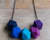 Purple Rain Geo Pop necklace