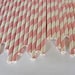 Reserved Color Your Party -  150  Pink And White Striped Paper Straws