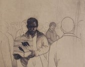 momento no. 867 (bear) - original intaglio print by Carrie Lingscheit