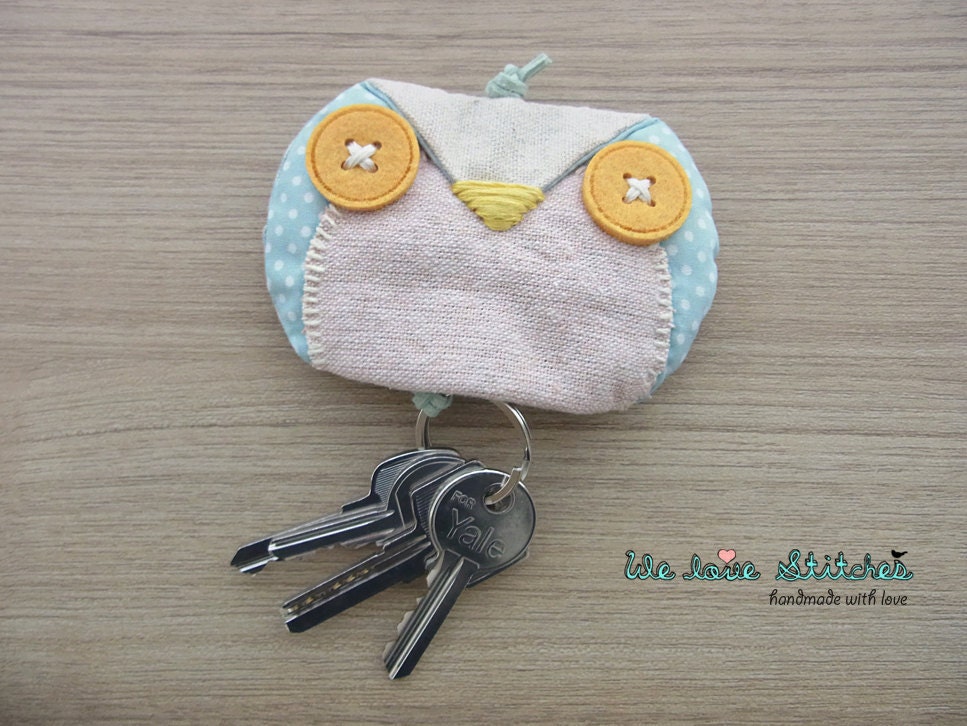 Owl Keychain Pouch - owl accessories - key pouch - Kawaii keychain - READY TO SHIP