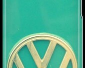 Aqua Retro Hippy Hipster Groovy Bus Emblem iPhone 4 / 4s Uncommon Capsule Case - Photography