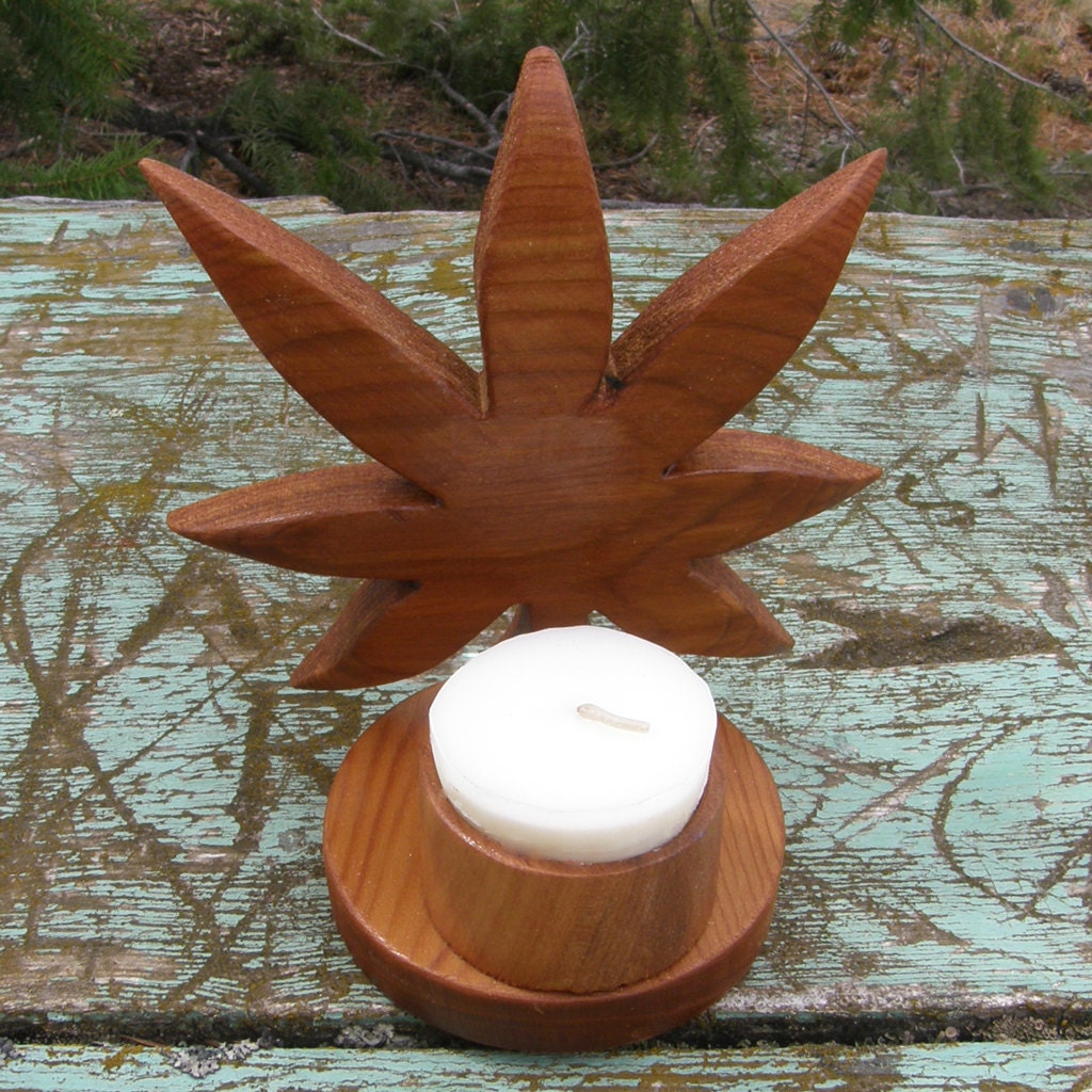 Sweet Leaf: 6", shadow caster tea lite candle holder