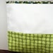 Canvas tote bag: 3 pockets, polkadots, green and white