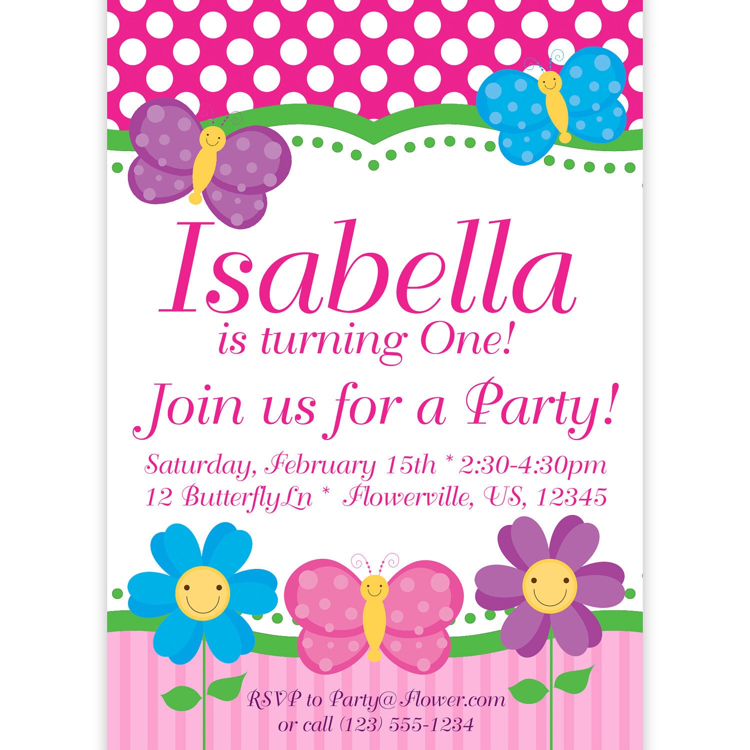 butterfly party invitation