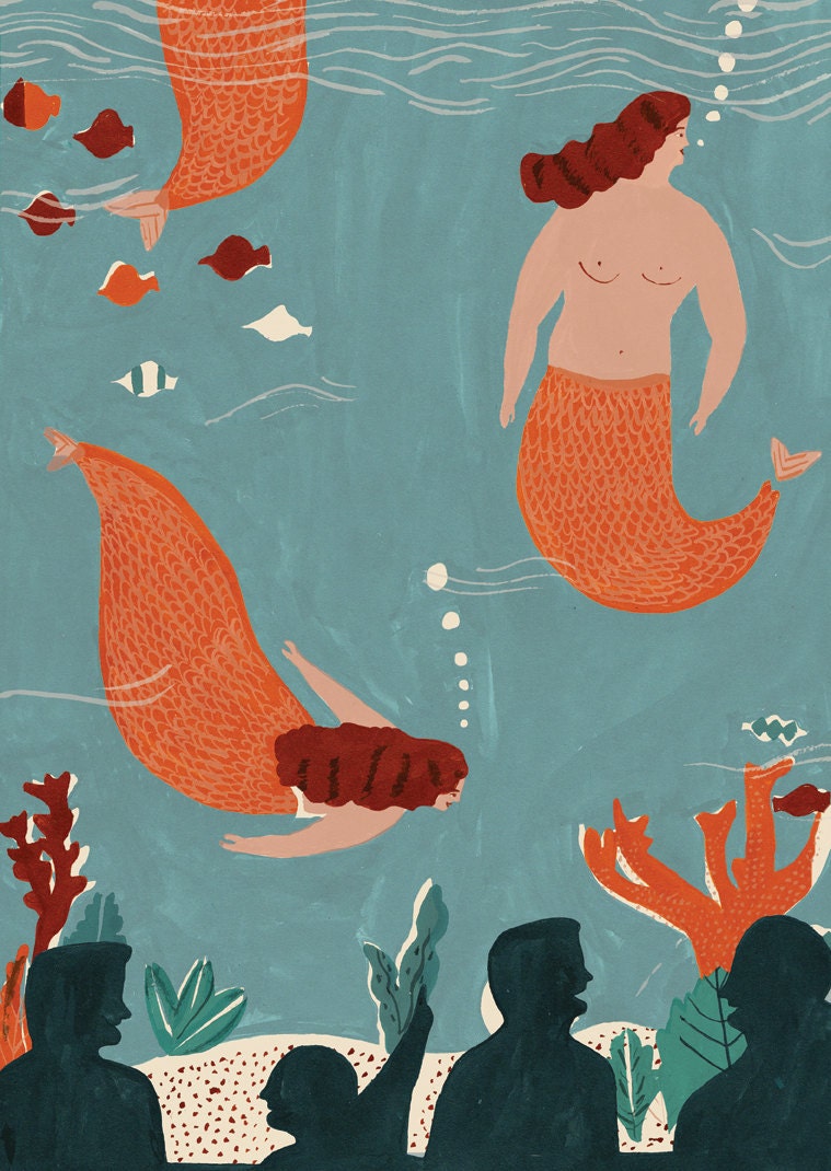 Mermaids  Giclee Print