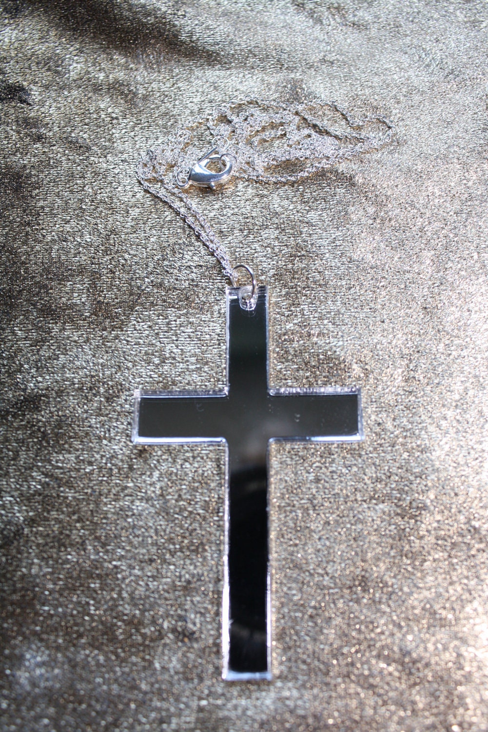 MIRRORED Solid Cross Necklace