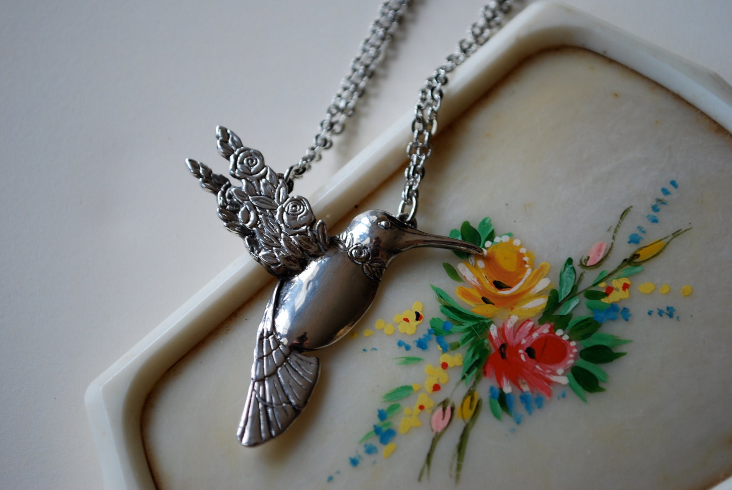 Spoon Necklace: "Hummingbird" by Silver Spoon Jewelry