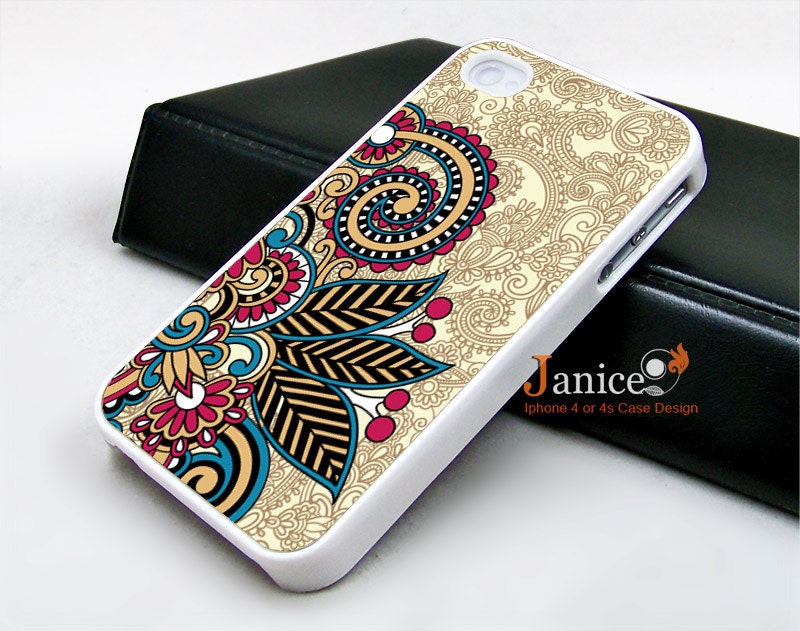 iphone case iphone 4s case iphone 4 cover sweet colorized classic flower unique Iphone case