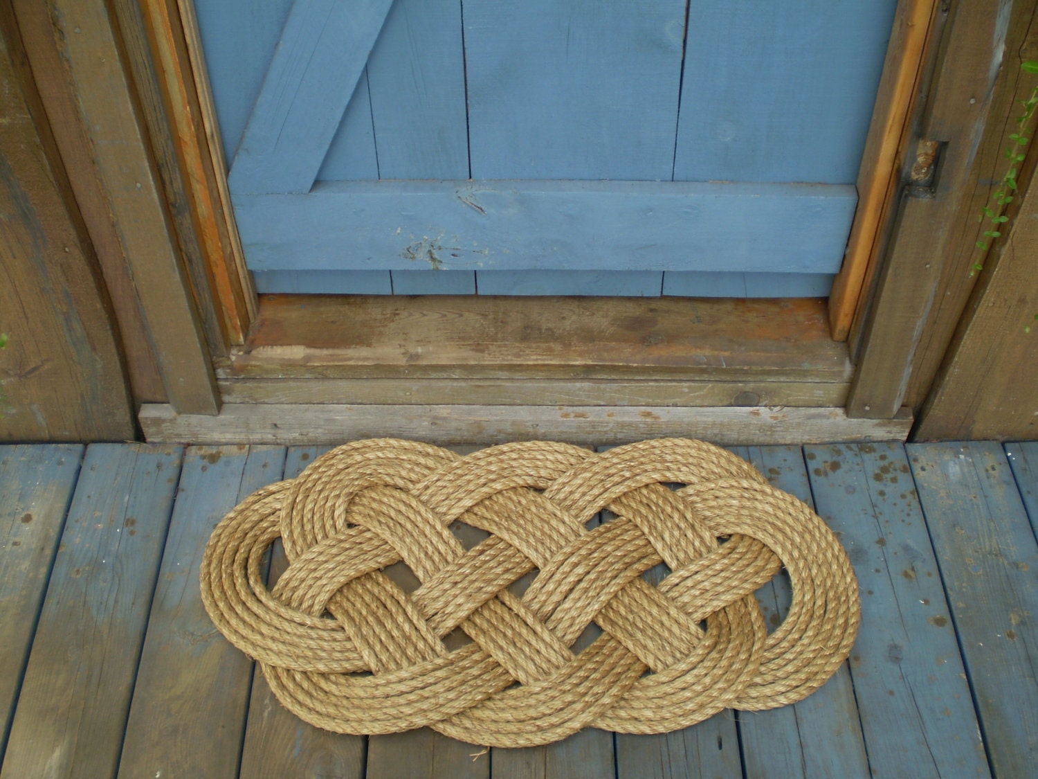 Nautical Decor - Ocean Mat and Nautical Doormat - Rope Rug