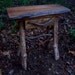 Rustic Handmade Oak sofa console Table with drawer Log Cabin Furniture by J. Wade Free Shipping