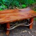 Rustic Handmade Mountain Laurel and Red stained pine Coffee Cocktail 50" Table Log Cabin Furniture by J. Wade