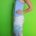 Reconstructed T-Shirt Maxi Dress with Racer Back