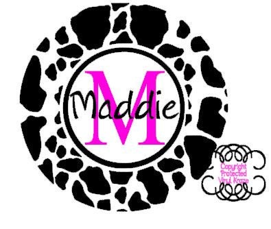 Personalized Cheetah Print Monogram