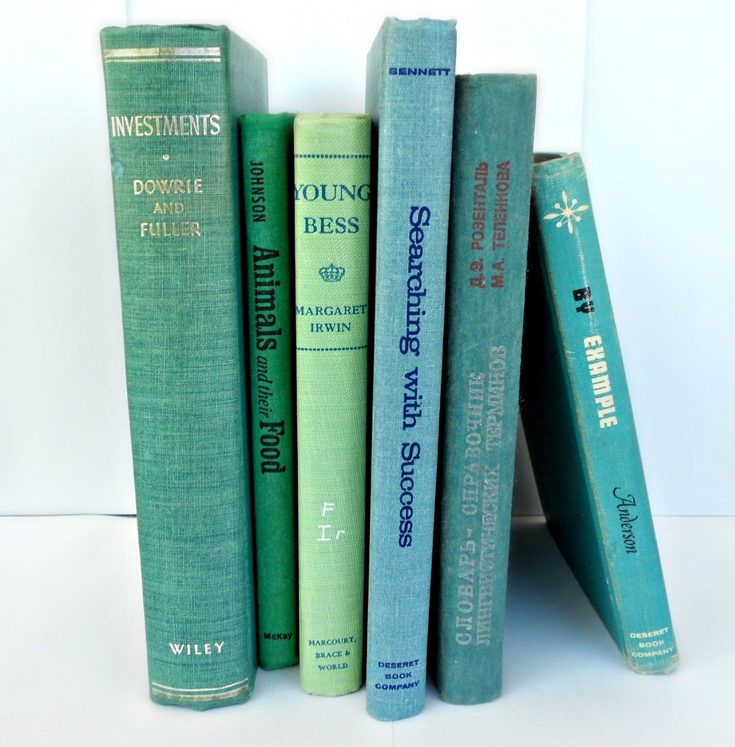 Instant Collection Vintage Books - Blue/Green/Teal