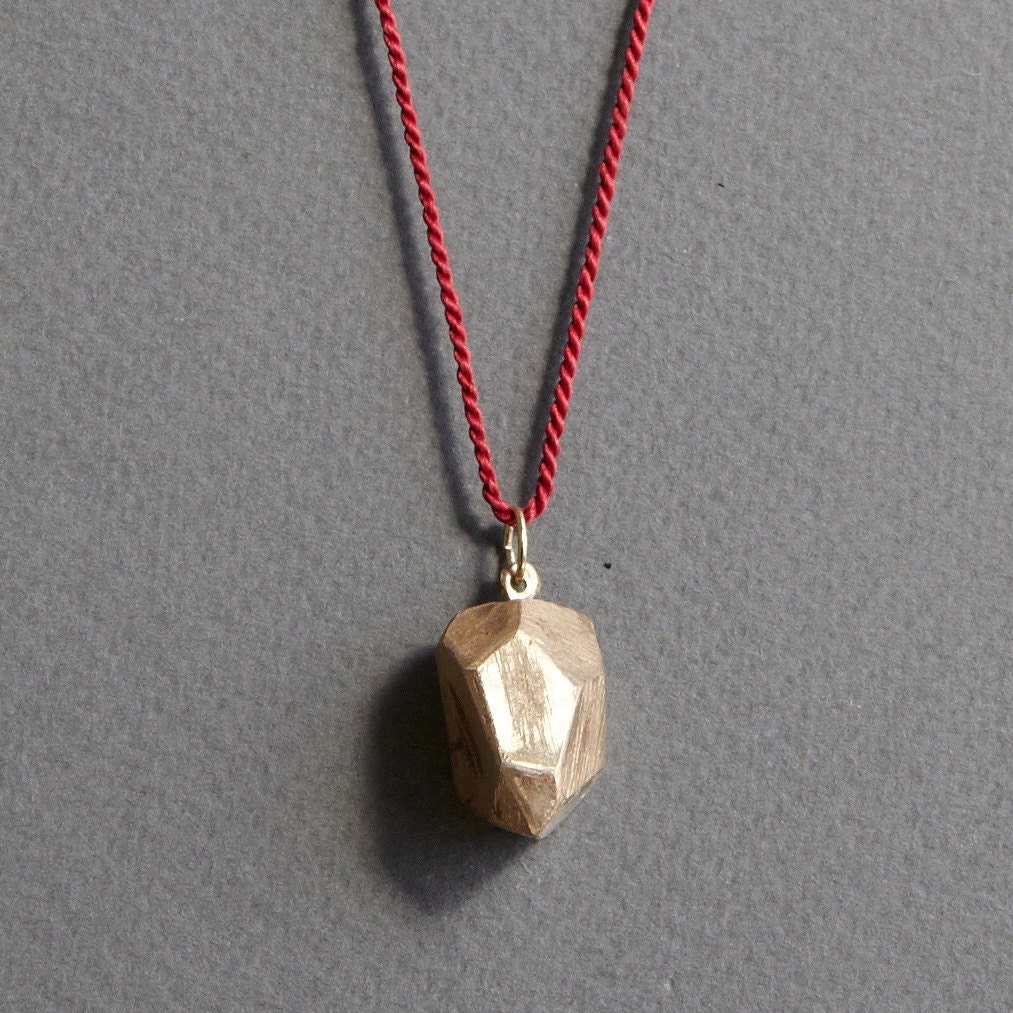 Silk Drop Crystal Necklace (Red)