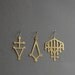 Cutout Kite Earrings (Brass)