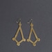 Cutout Kite Earrings (Brass)