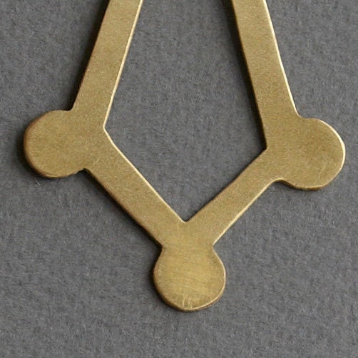 Cutout Kite Earrings (Brass)
