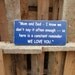 Custom made to order I Love You Mom & Dad wood sign Original design created by me--(stock photo made to order)