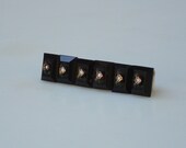 Victorian 14k Gold and Onyx Seed Pearl Mourning Brooch