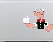 Popeye2- Macbook Stickers Vinyl Mac decals Macbook decal Macbook Pro decal Apple mac decal for Macbook Air / Macbook Pro sticker