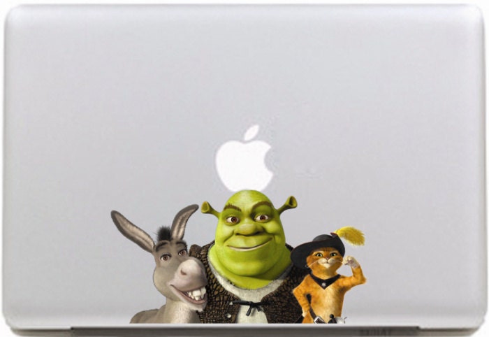 Shrek- Macbook Stickers Vinyl Mac decals Macbook decal Macbook Pro decal Apple mac decal for Macbook Air / Macbook Pro sticker
