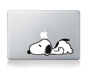 Snoopy- Macbook Stickers Vinyl Mac decals Macbook decal Macbook Pro decal Apple mac decal for Macbook Air / Macbook Pro sticker