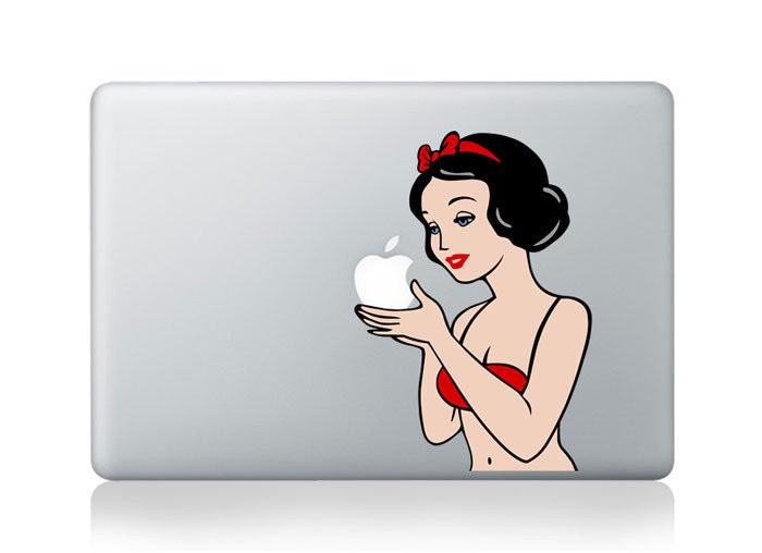 Snow White Bikini- Macbook Stickers Vinyl Mac decals Macbook decal Macbook Pro decal Apple mac decal for Macbook Air / Macbook Pro sticker