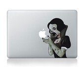 Snow White Zombie- Macbook Stickers Vinyl Mac decals Macbook decal Macbook Pro decal Apple mac decal for Macbook Air / Macbook Pro sticker