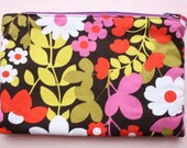 Retro purse for cosmetics, mobile phone, credit cards 8.5" x5.5"