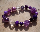 Purple and crystal bracelet