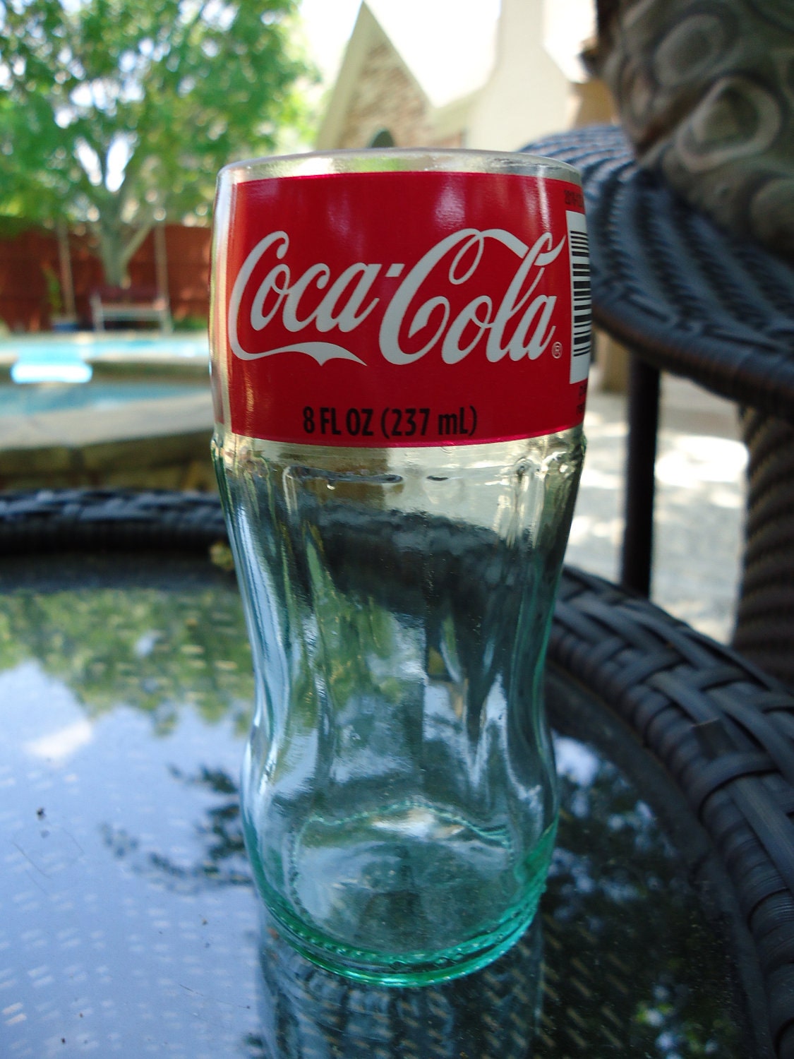 Coca Cola Coke Drinking Glasses made from Upcycled Coca Cola Glass Bottles 8oz Set of 4