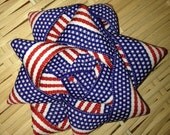 Independence Day Pinwheel Hair Bow - Star Spangled Patriotic Red White & Blue Hairbow 4th of July Parade - Ready to Ship