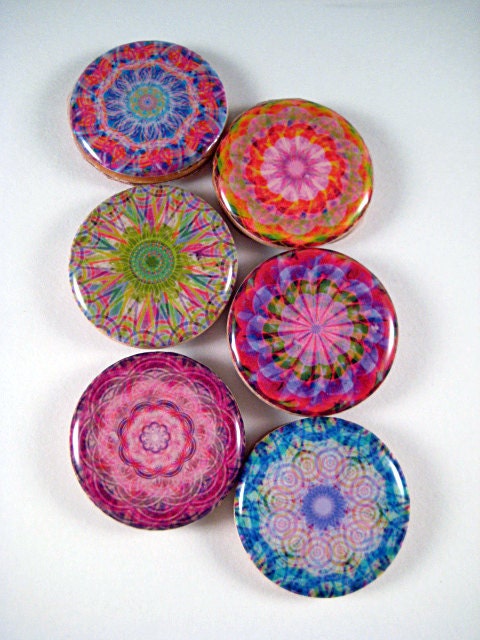 Magnets Fridge Magnet Colorful Mandala Resin Magnets in Tin (M3)