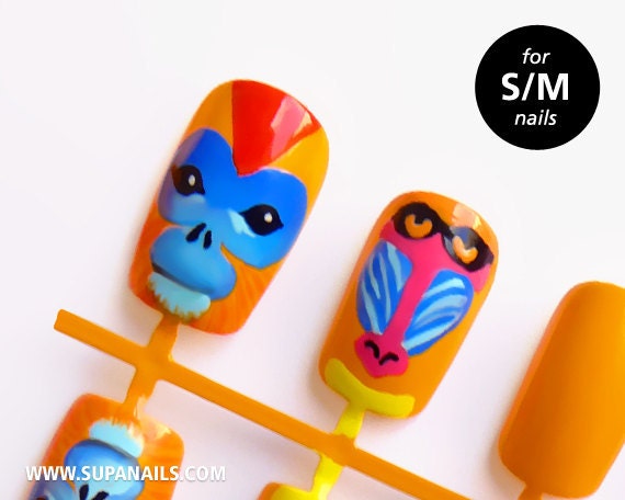 Supa Nails "Monkey Business" 12 Nails (S/M)