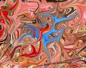 ETHEREAL - Colourful, Pyschadelic Art, Fantasy,  Abstract art, Digital Painting,  8x10 Fine Art Print