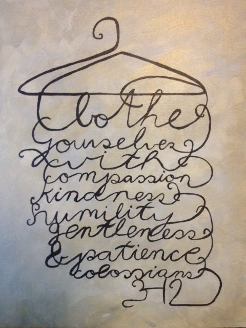 Scripture art Colossians 3:12 Painting for Girls Painting Bible