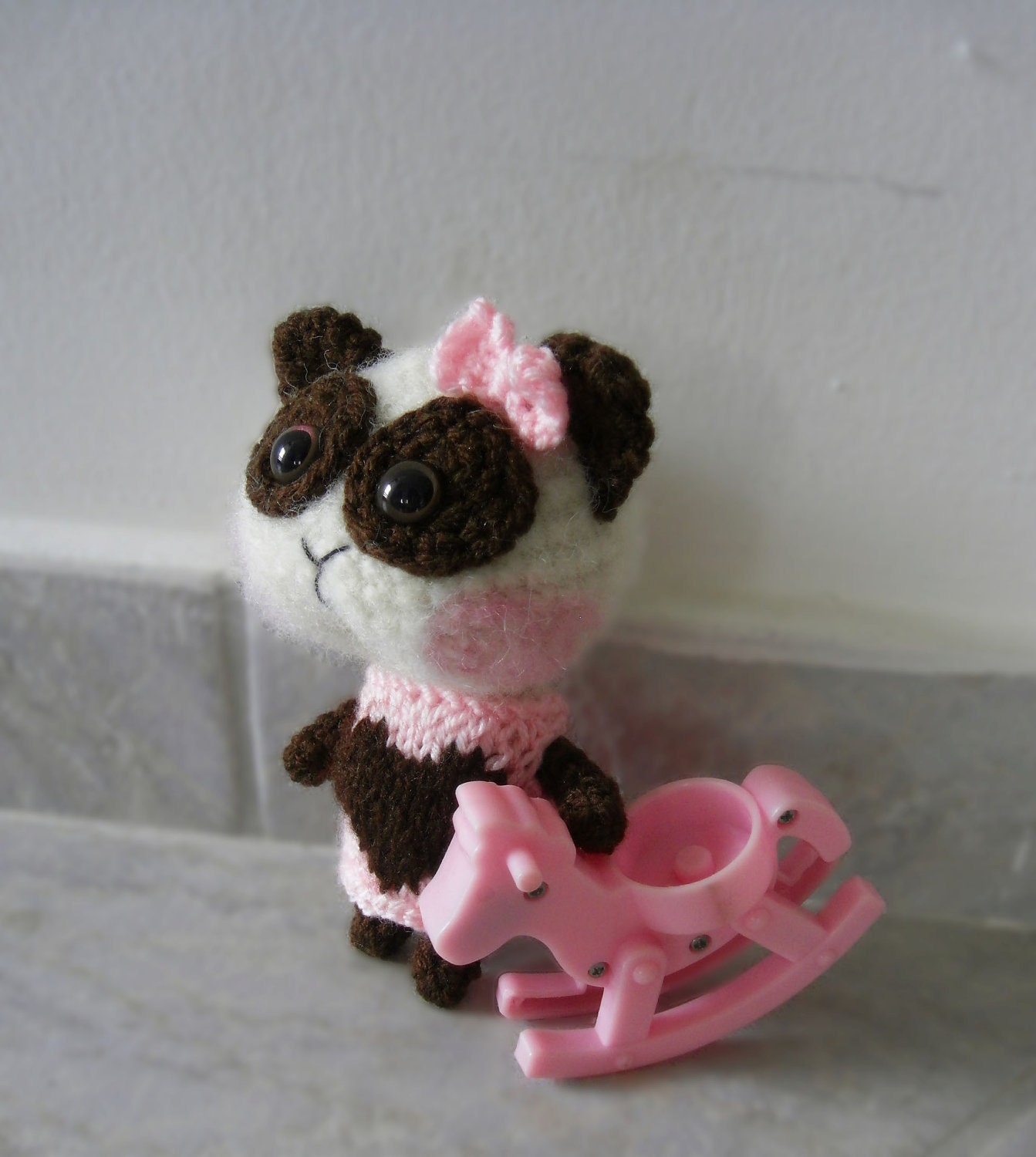 Rosie - SUPERCUTE crocheted amigurumi panda girl